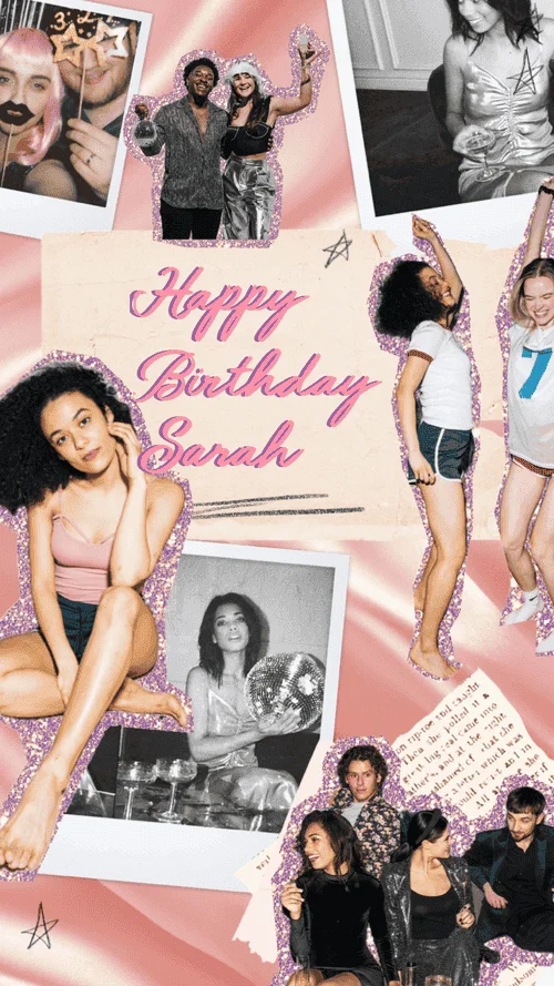 A collage made in PicCollage โ Custom Birthday Greetings